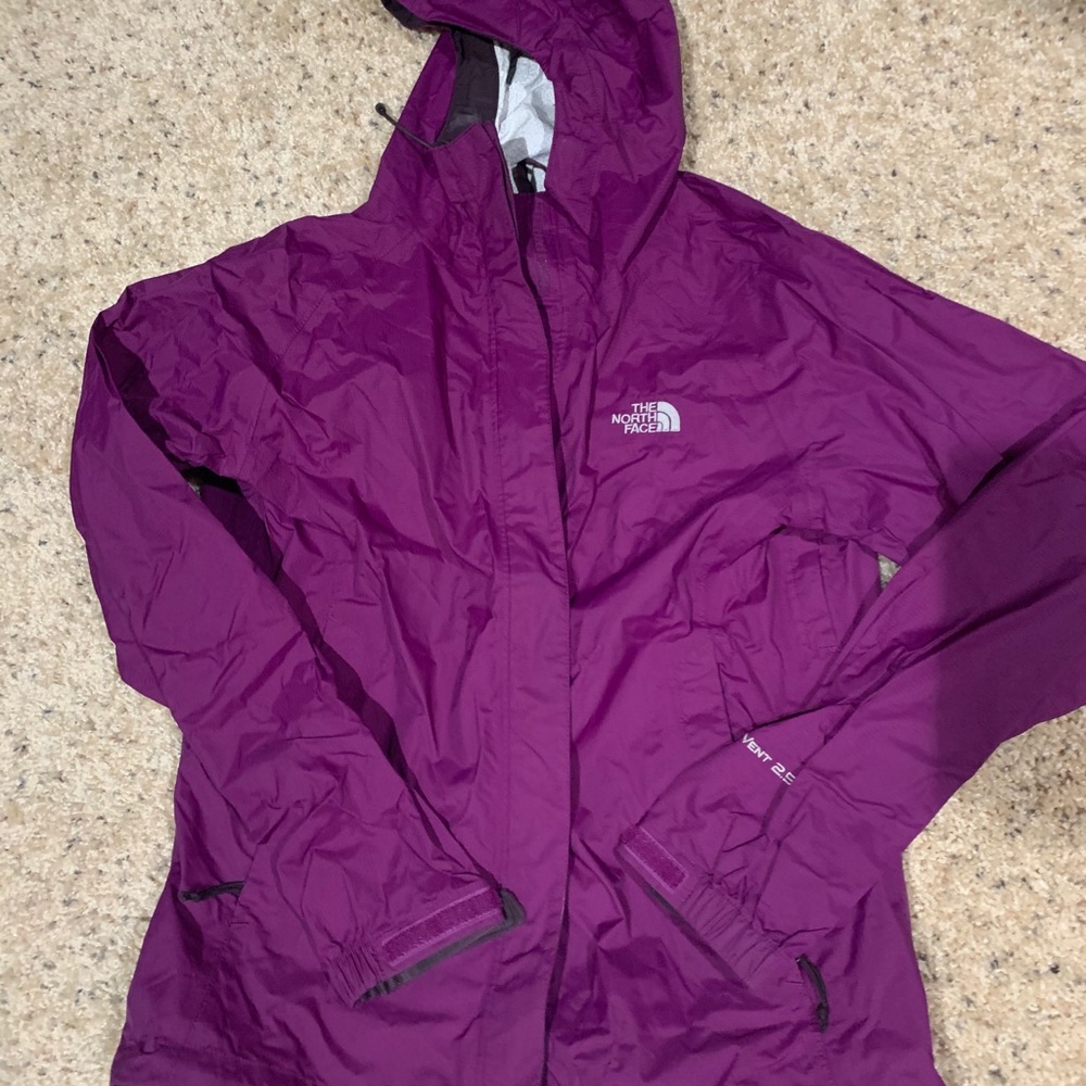 Purple North Face Rain Jacket